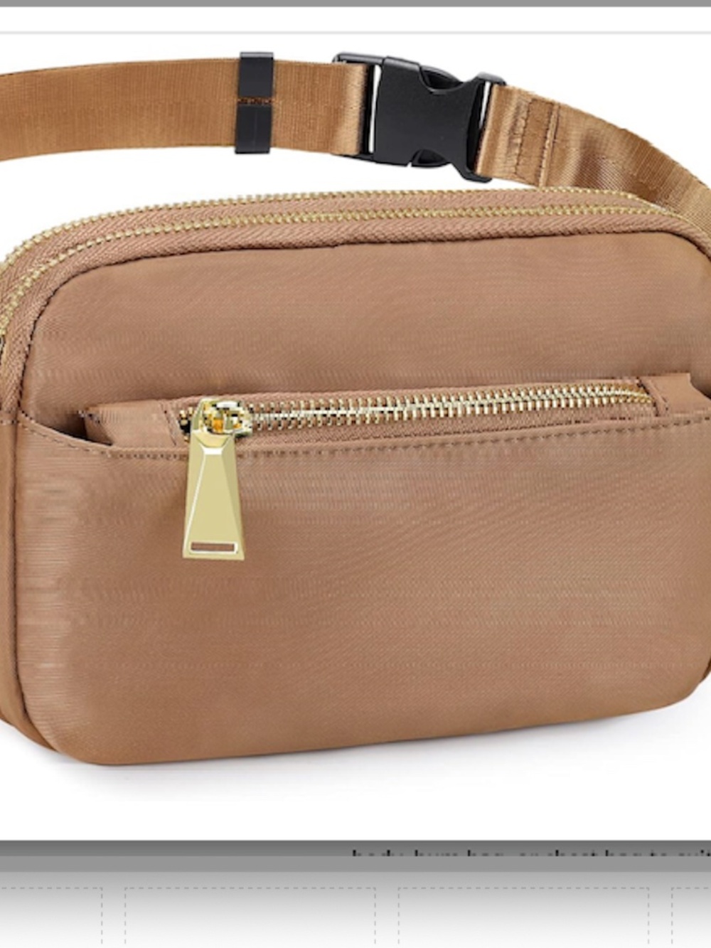 ZORFIN Fanny Packs for Women Crossbody Fanny Pack Belt Bag Adjustable Camel